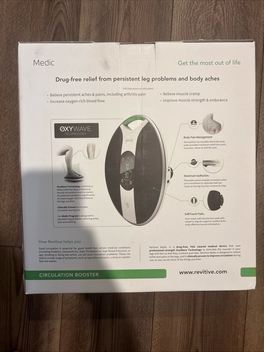 Revitive Medic Circulation Booster EMS TENS Foot & Leg Therapy - Picture 4 of 6